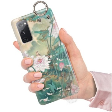 ETUI z PASKIEM do SAMSUNG S20FE Kwiaty Top Wzory