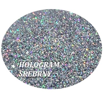 BROKAT HOLOGRAM SREBRNY DO FARB FUG LAKIERU 100g