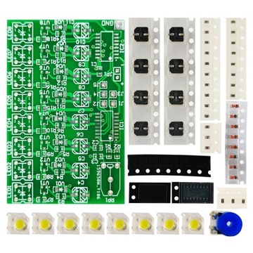 Efekt spadającej Komety 8 LED nauka lutowania SMD Kit