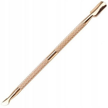 Radełko dłutko do paznokci skórek manicure dwustronne złote high quality