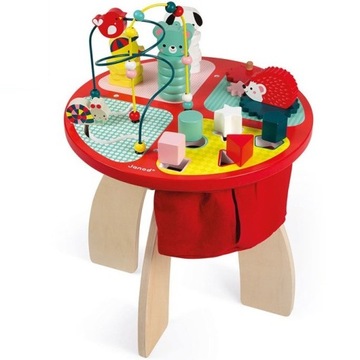 STOLIK EDUKACYJNY DREWNIANY JANOD DUŻY BABY FOREST 12M+