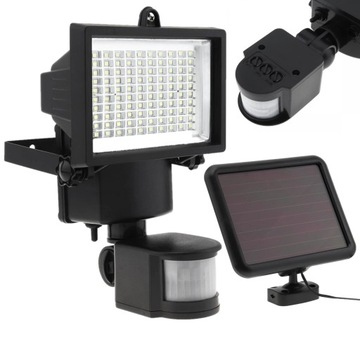 REFLEKTOR LAMPA SOLARNA LED CZUJNIK RUCHU ZMIERZCH