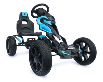 WIELKI GOKART NA PEDAŁY do60kg 5-12lat scout 4KiDS LIGHT BLUE