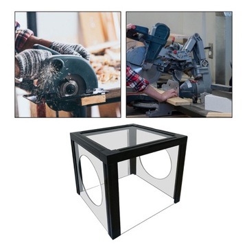 Прозрачный акриловый пылесборник для полировщика стола с отверстиями