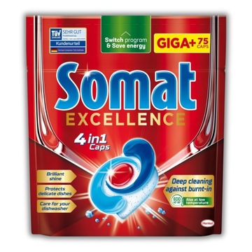 Kapsułki do Zmywarki Somat Excellence 4w1 Tabletki do zmywarki 75 szt