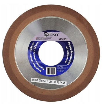 TARCZA DO OSTRZENIA PIŁ WIDIOWYCH DIAMENTOWA 125x32x10 125 MM Z NASYPEM