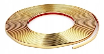 LISTWA OZDOBNA TAŚMA złota gold chrom 12 mm 8m