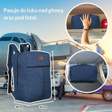 Peterson lekki plecak podróżny bagaż do samolotu Ryanair