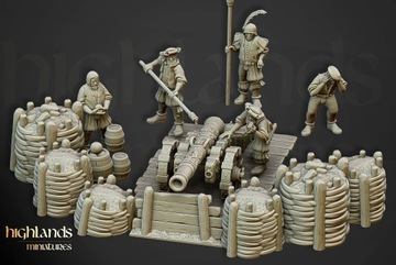 Highlands miniatures sunland imperial cannon, empire cannon, oldhammer cann