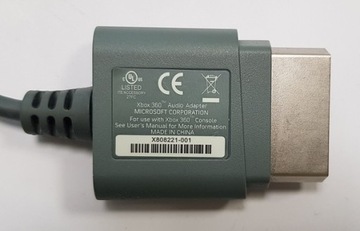 ОРИГИНАЛЬНЫЙ АУДИО-АДАПТЕР КАБЕЛЬ XBOX 360 MICROSOFT