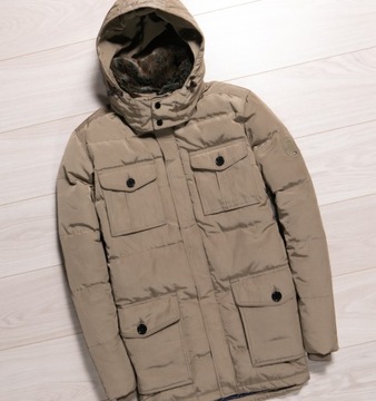 TOMMY HILFIGER KURTKA PIKOWANA PUCHOWA ZIMOWA Z KAPTUREM PARKA r. XL