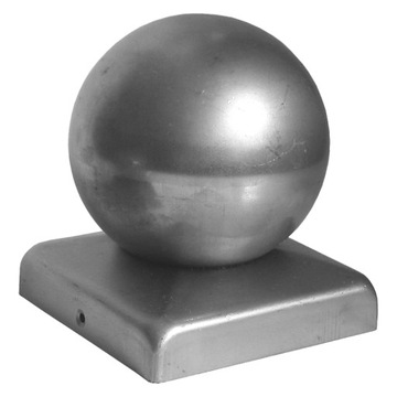 Stalowy daszek na profil 80x80mm z kulą fi 80mm