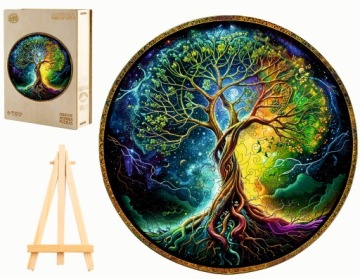 Puzzle Velké 280 Dílků Strom Života V Dřevěné Krabičce