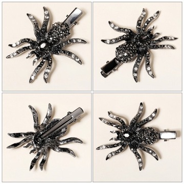 Błyszcząca spinka do włosów pająka Rhinestone spinka do włosów