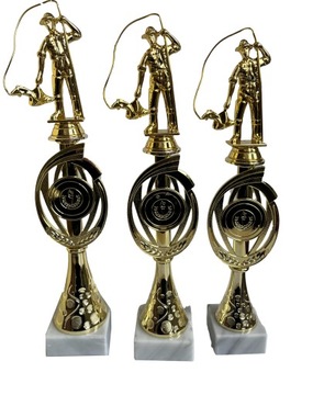 3 Statuetki wędkarskie ryby kpl. 43,41,40cm+opis