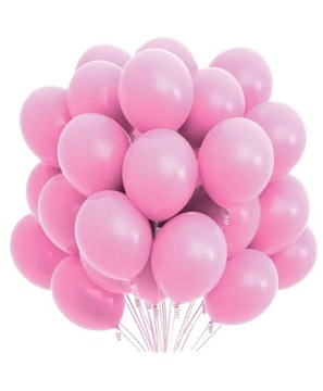 BALONY RÓŻOWE DUŻE KOMUNIA WESELE 100 SZT ŚLUB DEKORACJA NA URODZINY