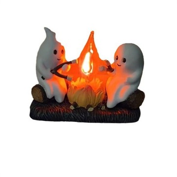Halloween Flickering Ghost Fire Night Light, 10.2 cm x 10.2 cm x 10.2