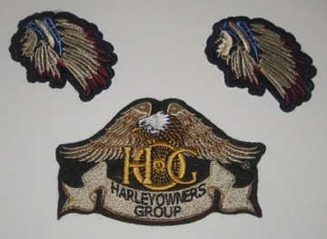 HARLEY DAVIDSON - HOG - INDIANIN - 3 NASZYWKI