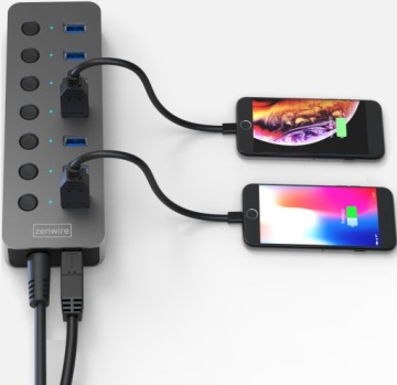 АДАПТЕР HUB STATION 7W1 USB 3.0 12V 5GBPS EXCHANGER Zenwire