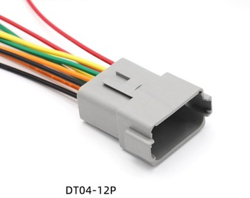 Złącze elektryczne DEUTSCH DT 12 PIN kompletna z przewodami męska
