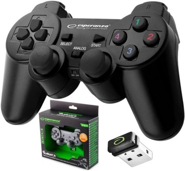 GAMEPAD PAD KONTROLER BEZPRZEWODOWY USB PC PS3 12 PRZYCISKÓW + WIBRACJA