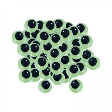 Zestaw naklejek rozświetlających Googly Eyes do kreacji artystycznych, czarny 3 szt