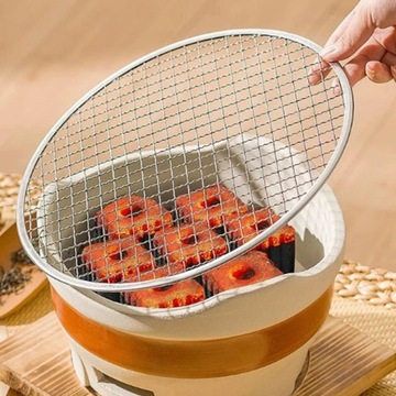 Круглая сетка для гриля, сетка для выпечки, сетка для кемпинга на открытом воздухе, прочная нержавеющая сталь M