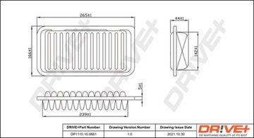 DR!VE+ DP1110.10.0681 FILTR VZDUCHU