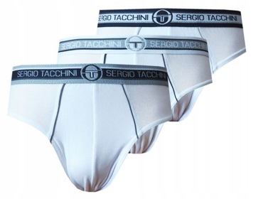 3szt - Slipy SERGIO TACCHINI bawełna białe BOX XL