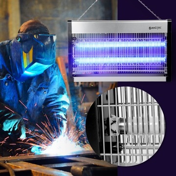 LAMPA OWADOBÓJCZA UV NA KOMARY MUCHY ELEKTRYCZNA PUŁAPKA MOCNA 30W 200m2