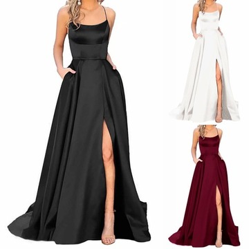 Prom Dresses Ladies Long Women Elegant Halter Back