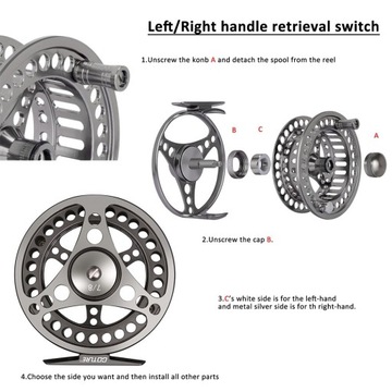 7 8 Катушки Goture WT Fly Reel Style
