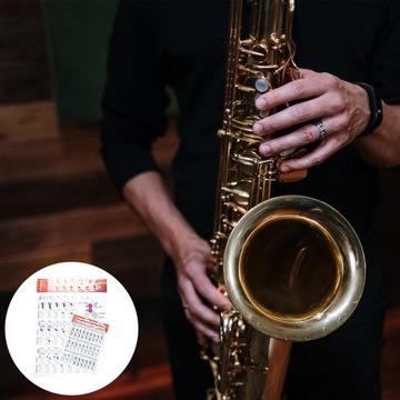 МУЗЫКАЛЬНЫЙ ПЛАКАТ SAXOPHONE CHARTS ДЛЯ НАЧИНАЮЩИХ