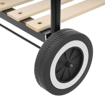 Садовый угольный гриль на колесах с 3 полками и большой решеткой.