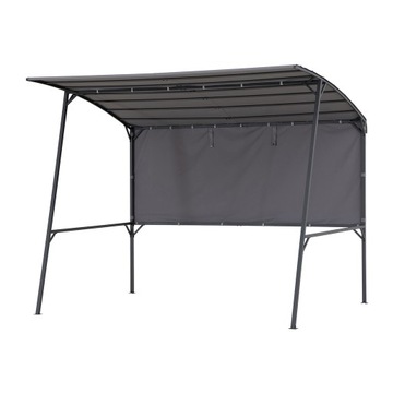 PAWILON OGRODOWY 2,2x2,8m PERGOLA OGRODOWA PERGOLA METALOWA SZARA SUNJOY