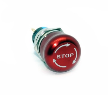 Przycisk Bezpieczeństwa Emergency STOP 19mm Grzyb