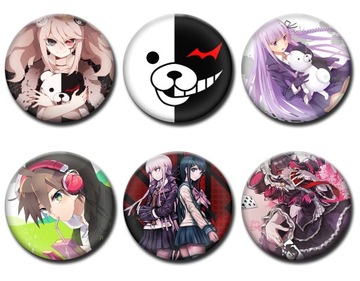 Przypinki anime gra Danganronpa przypinki 6szt