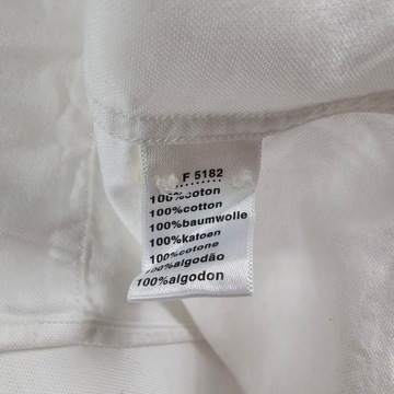 Koszula Biała Długim Rękawem LACOSTE Męska Casual Nowy Model 40 / L
