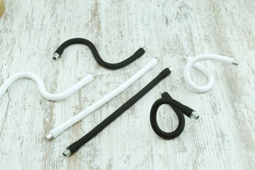 Biała elastyczna rurka M10x1 peszel do lampy Giętka rurka do lamp handmade