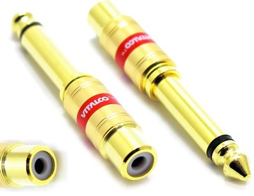 ADAPTER PRZEJŚCIÓWKA WTYK JACK 6,3 MONO GNIAZDO RCA VITALCO