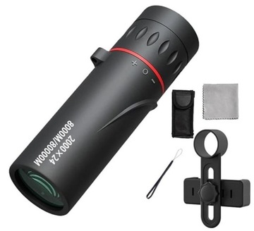 МИНИ-МОНОКУЛЯРНЫЙ ТЕЛЕСКОП С ДЕРЖАТЕЛЕМ ДЛЯ ТЕЛЕФОНА 2000 x 24 HD