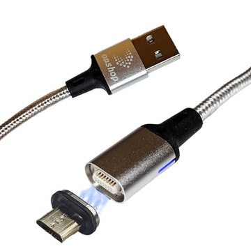 KABEL MAGNETYCZNY ONSHOP MICRO USB Nylon 1M 3A QC