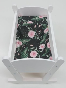 KOŁYSKA DREWNIANA DUŻA dla lalek + POŚCIEL