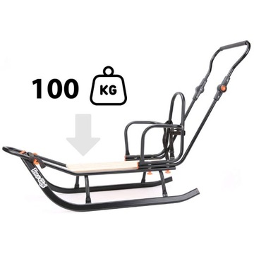 Санки со спинкой и толкачом Спальник 3 в 1 Comfort 605