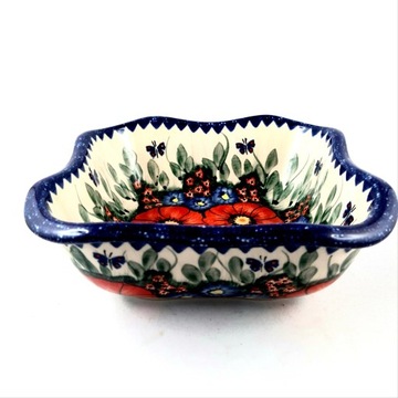 SALATERKA 19,5X19,5CM UNIKAT BOLESŁAWIEC