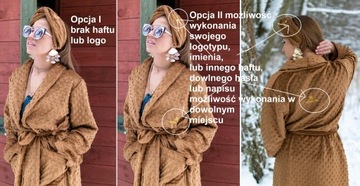 Szykowny funkcjonalny SZLAFROK MINKY SPA wieczór L