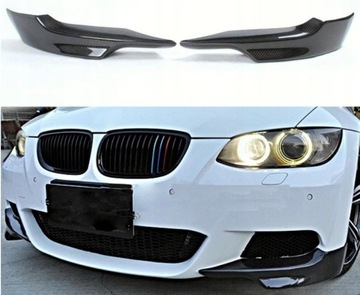 SPLITTERKI ZDERZAKA FLAPSY DOKŁADKA BMW E92 E93 PRE CZARNY POŁYSK