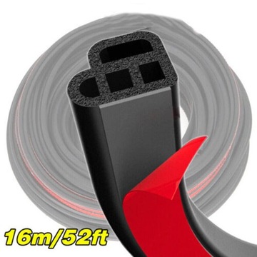 РЕЗИНОВАЯ ПРОКЛАДКА ДЛЯ ДВЕРЕЙ АВТОМОБИЛЯ, САМОКЛЕЯЩАЯСЯ, L-БУКВА, ЧЕРНАЯ