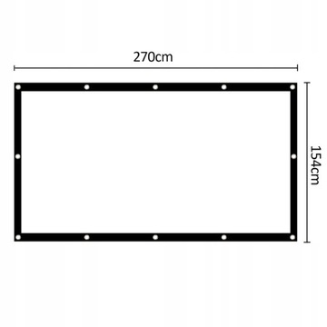 Большой настенный проекционный экран 120 дюймов 270x154 HD