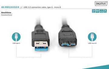 Кабель MICRO USB 3.0 A-B MM AM-BM Super Speed ​​1,8м
